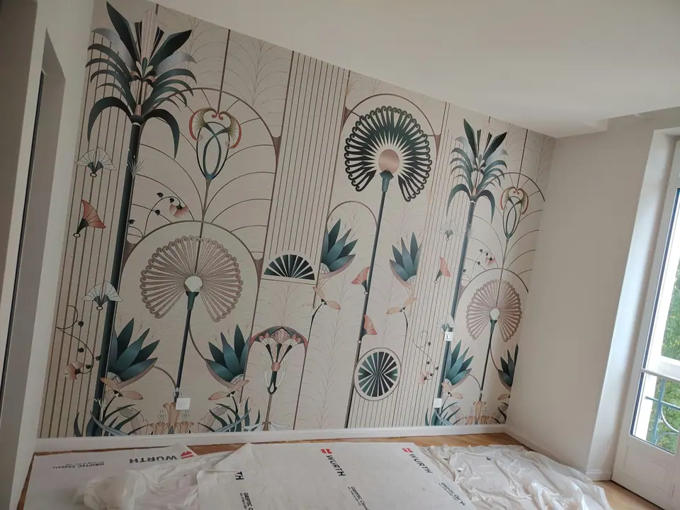 Panoramique art déco aux palmiers