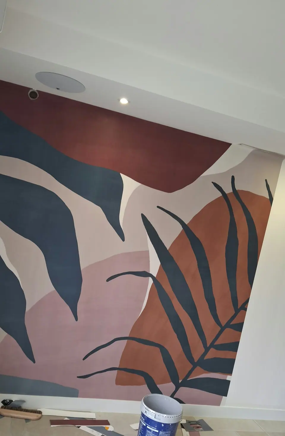 Grandes feuilles terracotta : fin de chantier
