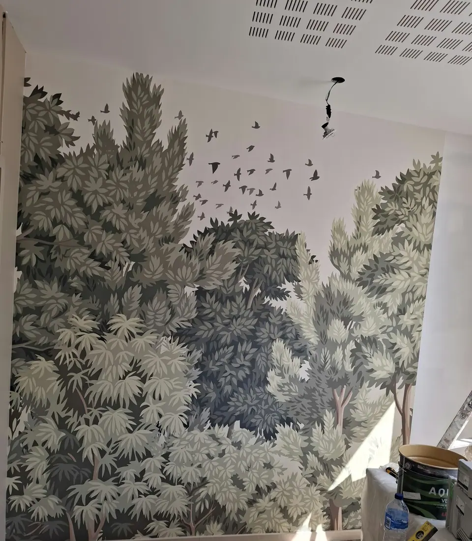 Panoramique forêt : fin de pose