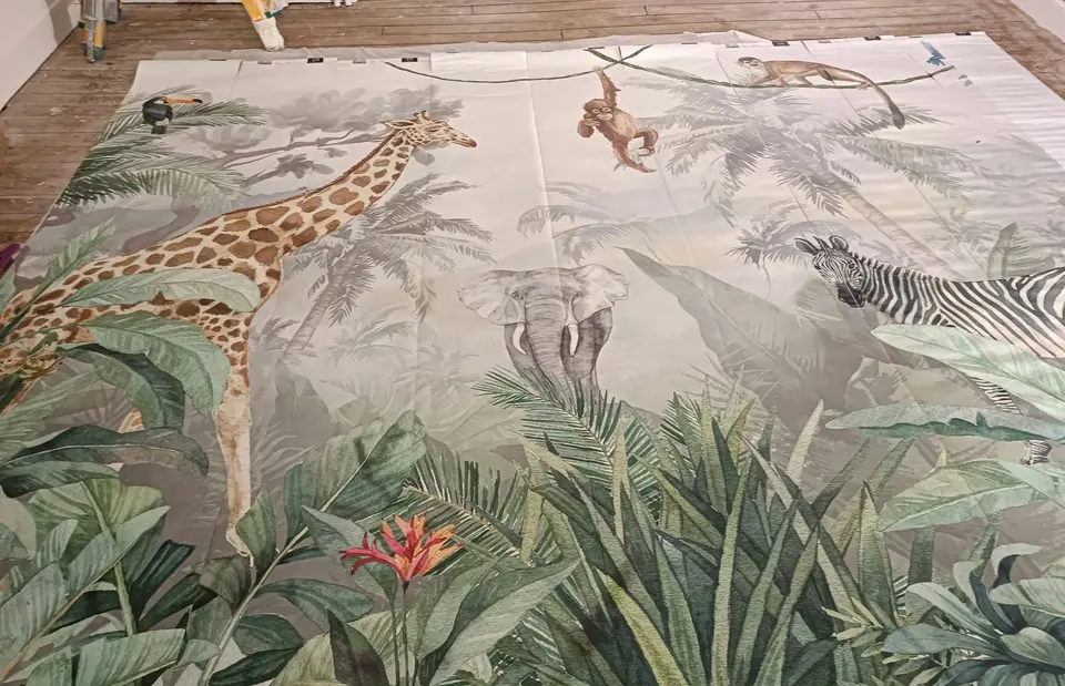 Lés du panoramique jungle préparés au sol